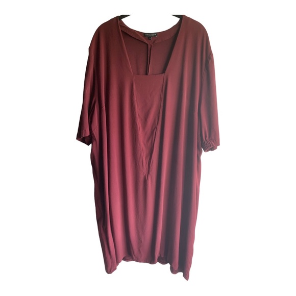 🤩Universal Standard Dress in Large! NWOT U.S. Size 22-24. Great Deep WineColor. - Picture 2 of 10